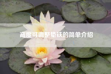 高度可浙江调整垫铁的简单介绍