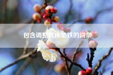 包含调整浙江机床垫铁的词条
